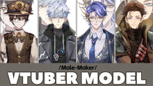 Load image into Gallery viewer, Custom anime live2d Vtuber model commission(Male version)