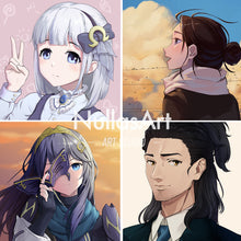 Load image into Gallery viewer, Custom Anime character portrait design commission(OC,Genshin,DND,FFxiv,Furry,Fanart)