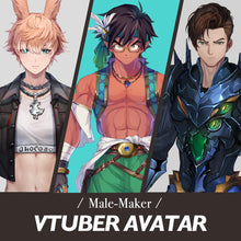 将图片加载到图库查看器，Custom anime live2d Vtuber model commission(Male version)
